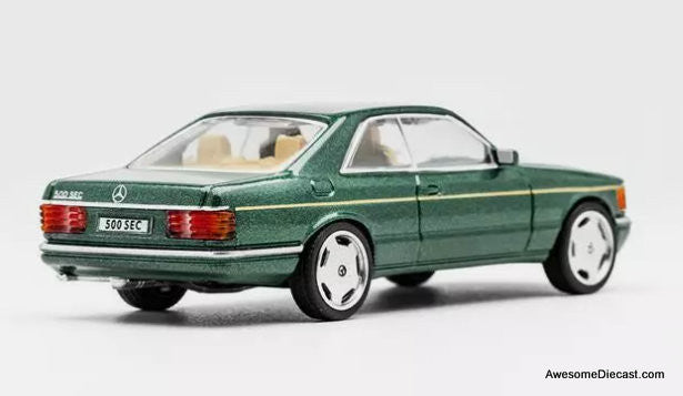 DCT 1:64 Mercedes Benz 500 SEC, Metallic Green – Awesome Diecast LLC