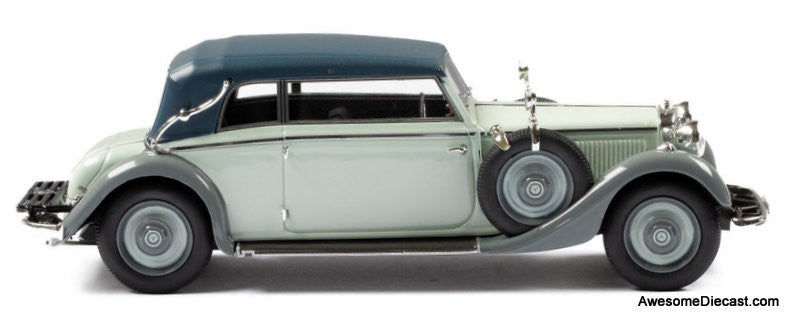 Esval Models 1:43 1934-37 Mercedes-Benz 290 W18 Cabriolet B Long Wheel Base, (Top Up), Gray