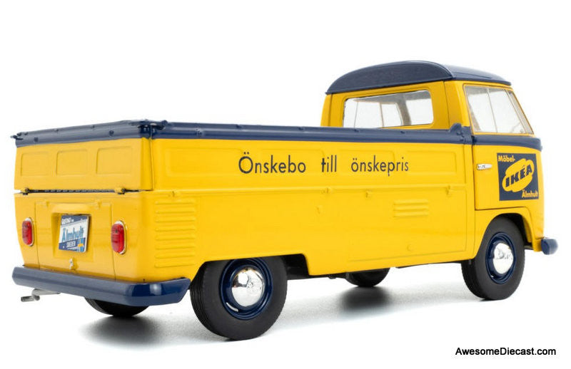1950 Volkswagen T1 Pick-Up, Blue/Yellow IKEA 1:18 Diecast Model
