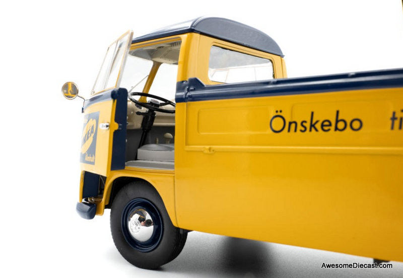 1950 Volkswagen T1 Pick-Up, Blue/Yellow IKEA 1:18 Diecast Model