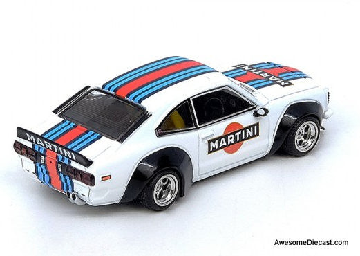 Mazda RX-3 Savanna, White: Martini Racing Livery 1:64 Diecast Model Car by Inno64