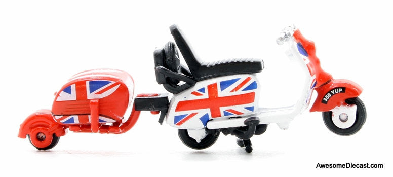 Oxford Diecast 1:76 Scooter & Mod Pod: Union Jack