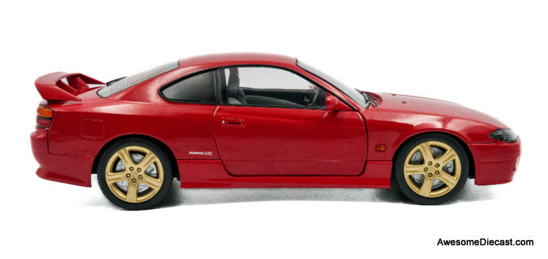 1999 Nissan Silvia S15 Spec-R Aero, Flame Red 1:18 Diecast Model
