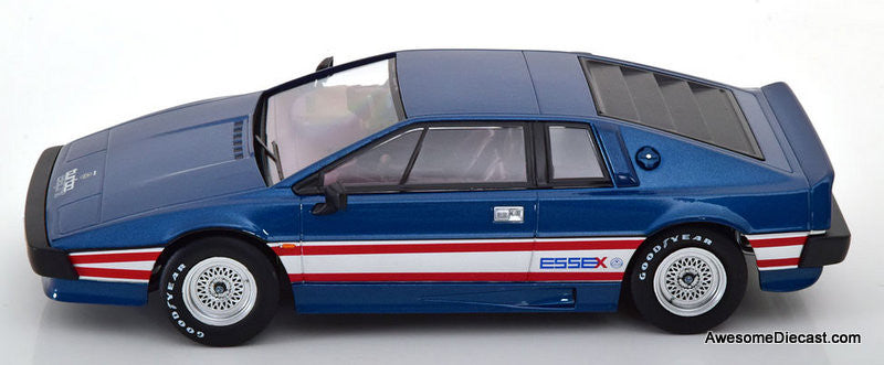 KK Scale 1:18 1981 Lotus Esprit Essex Turbo, Metallic Blue/Red