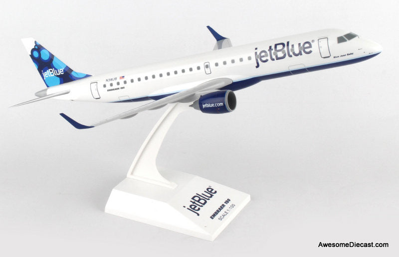 Embraer E190: JetBlue (Reg #N318JB) 1:100 ABS Plastic Model Plane by Sky Marks