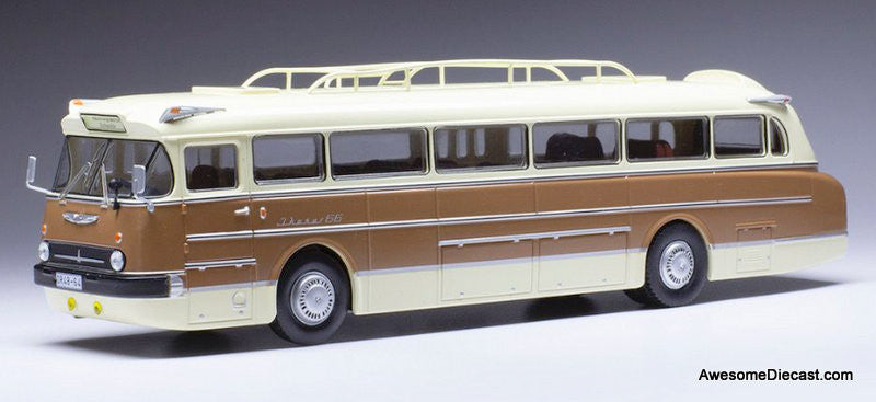 1972 Ikarus 66 Motor Coach, Brown/Beige 1:43 Diecast Model Bus by IXO
