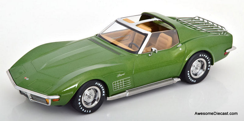 KK Scale 1:18 1972 Chevrolet Corvette C3, Metallic Green