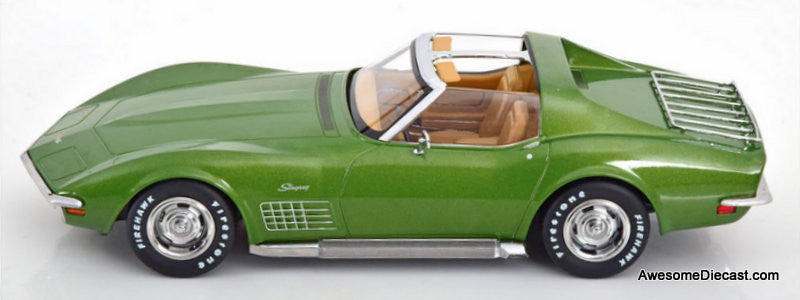 KK Scale 1:18 1972 Chevrolet Corvette C3, Metallic Green