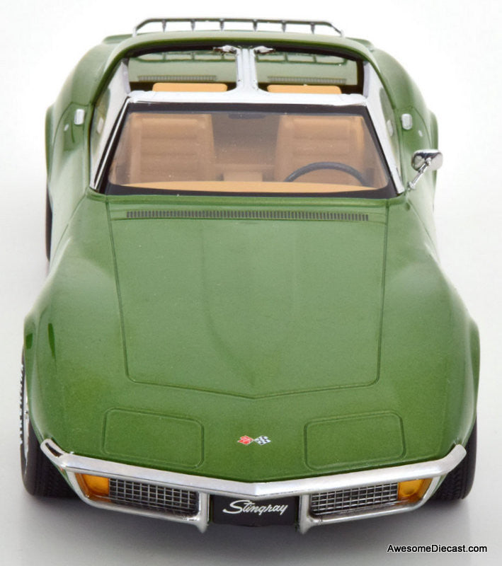 KK Scale 1:18 1972 Chevrolet Corvette C3, Metallic Green