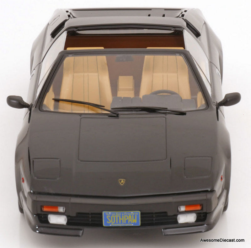 KK Scale 1:18 1982 Lamborghini Jalpa 3500, Black – Awesome Diecast LLC