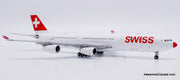 Airbus A340-300: Swiss Air "Red Nose" (Reg #HB-JMA) 1:400 Diecast Model Plane by JC Wings