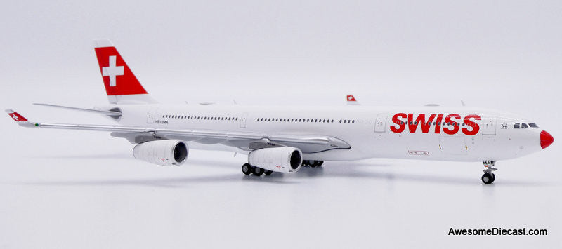 Airbus A340-300: Swiss Air "Red Nose" (Reg #HB-JMA) 1:400 Diecast Model Plane by JC Wings