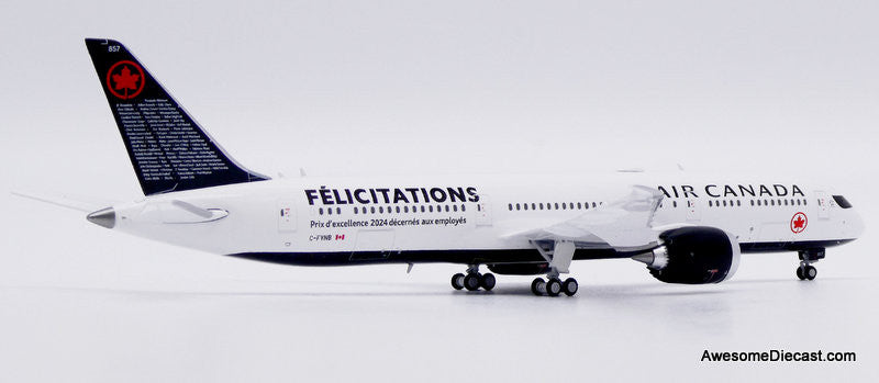Boeing 787-9: Air Canada (Reg #C-FVNB) "Congratulations" 1:400 Diecast Model Plane by JC Wings