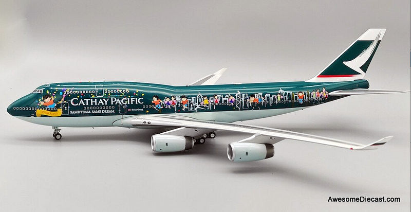 Boeing 747-400: Cathy Pacific Airways (Reg #B-HOX) "Spirit of Hong Kong" 1:200 Diecast Model Plane by WB Models