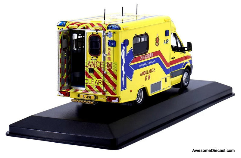 Tiny 1:43 Mercedes Benz Sprinter: HKFSD Ambulance