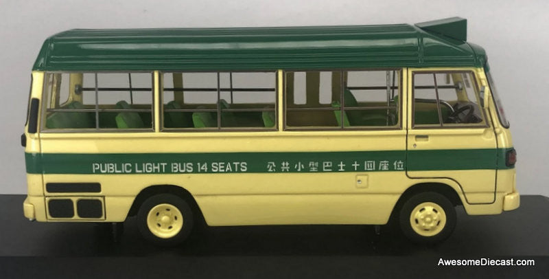 Tiny 1:43 1984 Mitsubishi Fuso Rosa 14 Seat Mini Bus, Green/Cream