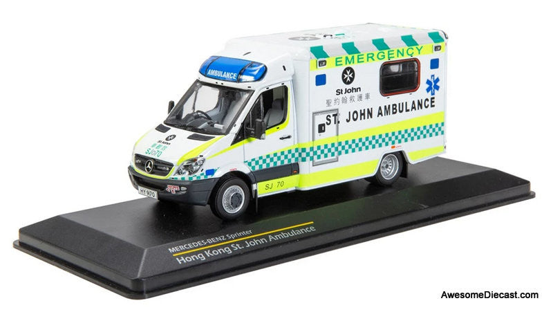 Tiny 1:43 Mercedes Benz Sprinter: St Johns Ambulance