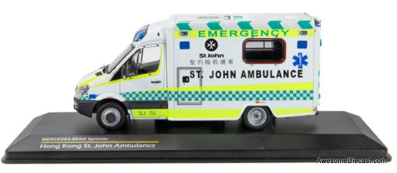 Tiny 1:43 Mercedes Benz Sprinter: St Johns Ambulance