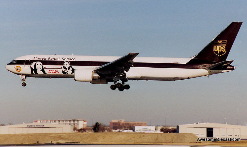 Boeing 767-300ER:  United Parcel Service (Reg #N315UP) Panda Express 1:200 Diecast Model Plane by B-Models