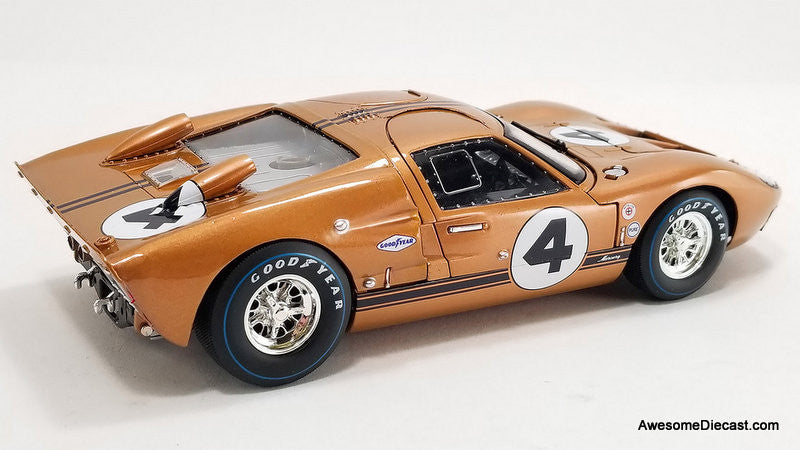 1967 Mercury GT-40 MK11 #4, Gold Daytona 24 Hour 1:18 Diecast Model Car by Shelby Collectibles
