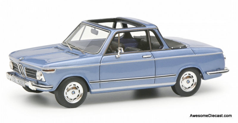 Schuco 1:43 BMW 2002 Cabriolet, Metallic Blue