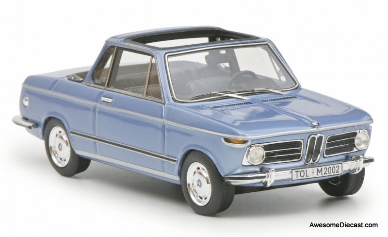 Schuco 1:43 BMW 2002 Cabriolet, Metallic Blue