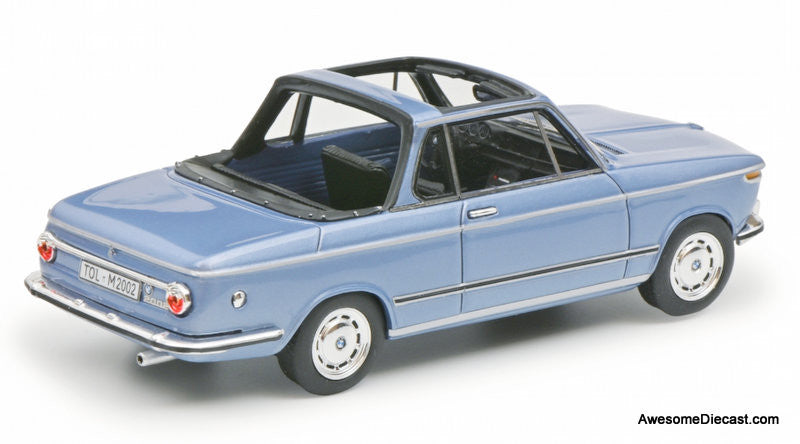 Schuco 1:43 BMW 2002 Cabriolet, Metallic Blue