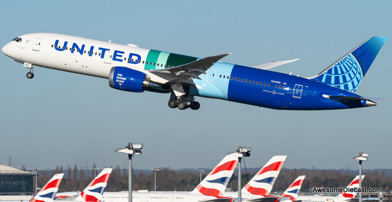 Boeing 787-9: United Airlines (Reg #N24988) 1:400 Diecast Model Plane by Gemini Jets