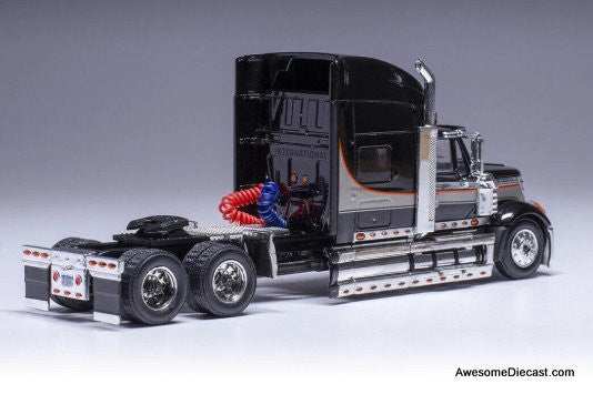 2010 International Lonestar Sleeper Tractor, Black/Silver 1:64 Diecast Model Truck by IXO