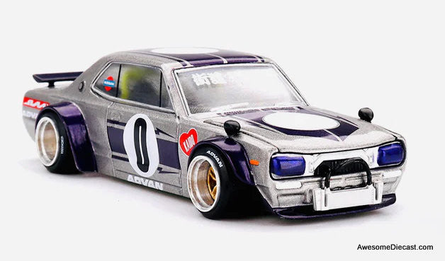 Nissan Skyline 2000GT-R (KPGC10) 'Kaido Works V1' RHD 1:64 Diecast Model Car by Kaido House