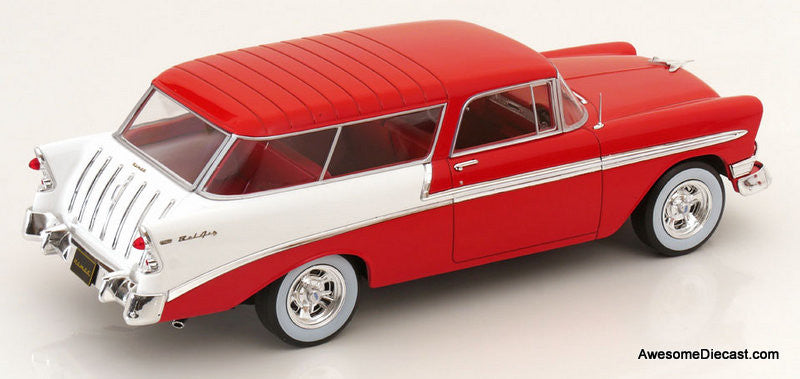 1956 Chevrolet Nomad Bel Air - Red/White - 1:18 Diecast Model by