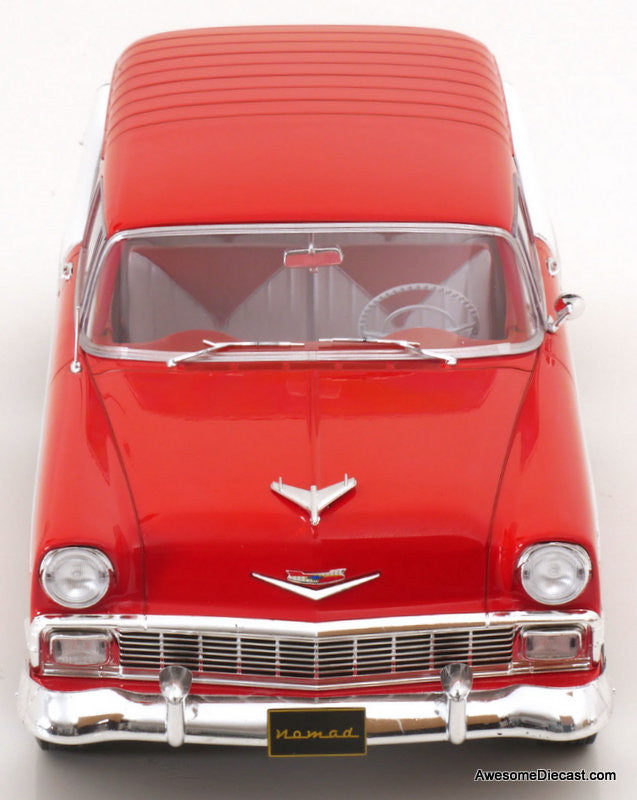 No433ミニカー1/18箱ありChevrolet Bel Air Nomad 1956 Chevrolet Nomad Bel Air - Red/White - 1:18 Diecast Model by