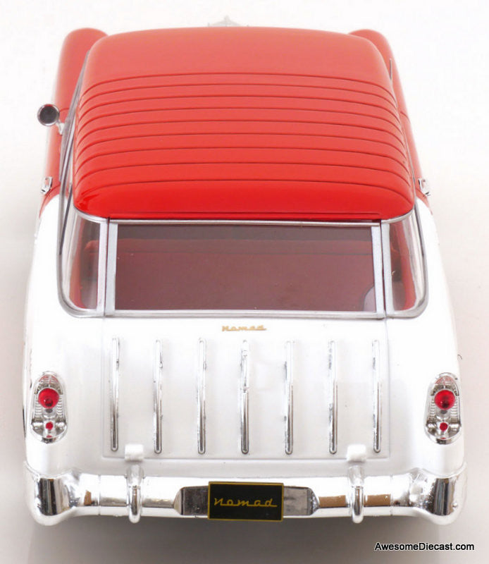 1956 Chevrolet Nomad Bel Air - Red/White - 1:18 Diecast Model by KK Scale