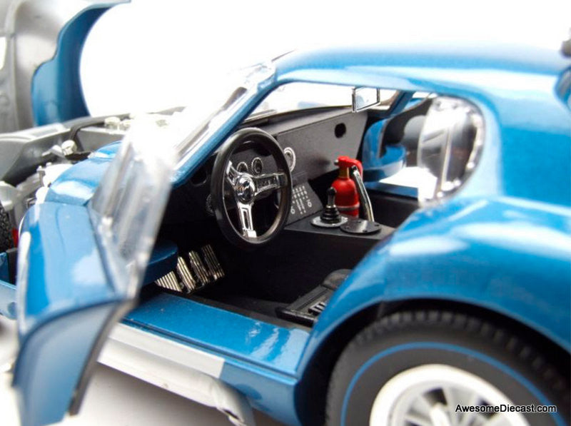 Shelby Collectibles 1:18 1965 Shelby Cobra Daytona Coupe #98, Metallic Blue