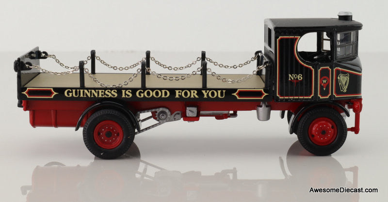 Sentinel Steam Wagon Flatbed w/Chains: Guinness 1:50 Diecast Model Truck by Corgi