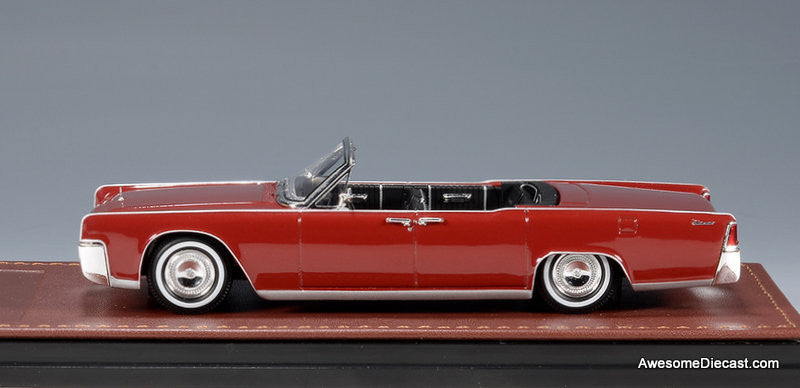 1964 Lincoln Continental Convertible, Fiesta Red 1:43 Resin Cast Model by GLM