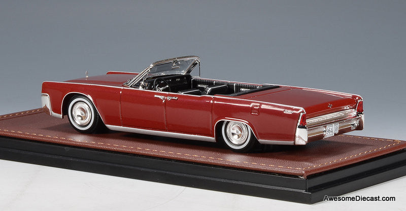 1964 Lincoln Continental Convertible, Fiesta Red 1:43 Resin Cast Model by GLM