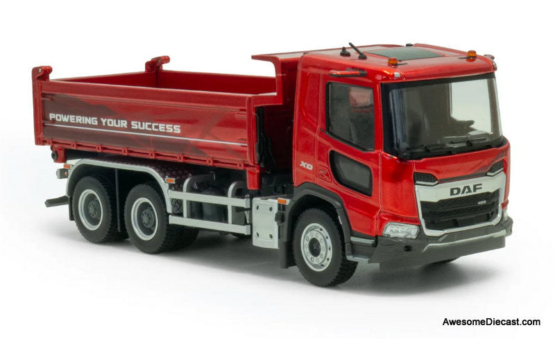 DAF XD Tipper Dump Truck, Red Flame 1:50 Diecast Model Truck by Holland Oto