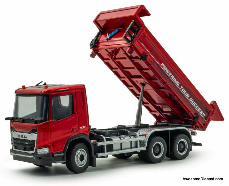 DAF XD Tipper Dump Truck, Red Flame 1:50 Diecast Model Truck by Holland Oto