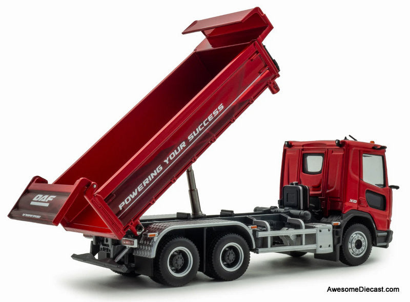 DAF XD Tipper Dump Truck, Red Flame 1:50 Diecast Model Truck by Holland Oto