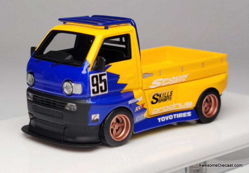 Suzuki Carry Hoonigan D12 Widebody Pick-Up Truck, Spoon Livery 1:64 Resin Cast Model Truck by YM Model