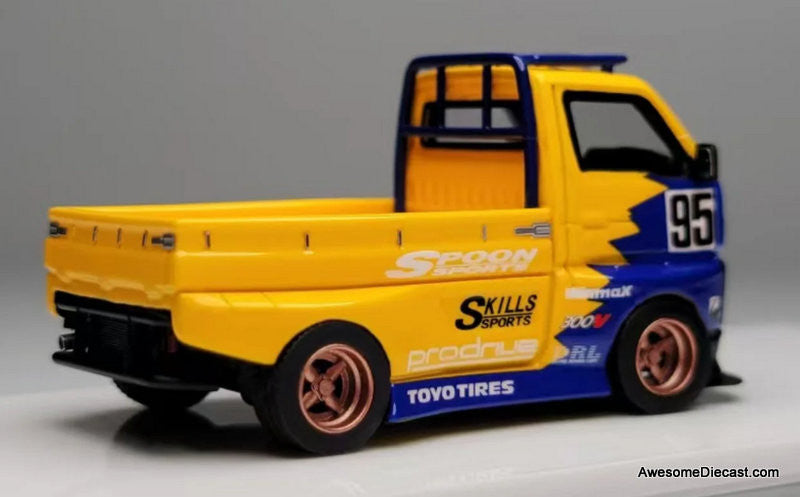 Suzuki Carry Hoonigan D12 Widebody Pick-Up Truck, Spoon Livery 1:64 Resin Cast Model Truck by YM Model
