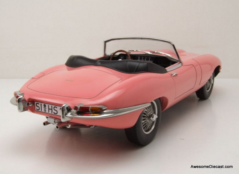1962 Jaguar E-Type Convertible - Rose Pink (Estée Lauder Edition) 1:12 Diecast Model by Norev