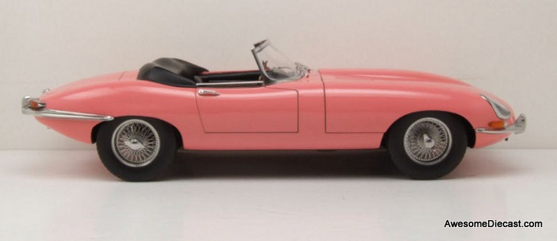 1962 Jaguar E-Type Convertible - Rose Pink (Estée Lauder Edition) 1:12 Diecast Model by Norev