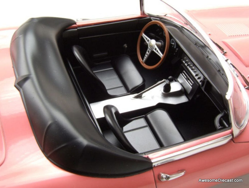1962 Jaguar E-Type Convertible - Rose Pink (Estée Lauder Edition) 1:12 Diecast Model by Norev