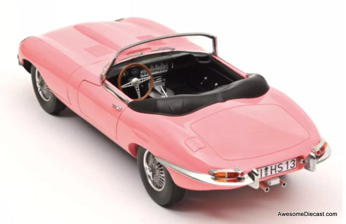1962 Jaguar E-Type Convertible - Rose Pink (Estée Lauder Edition) 1:12 Diecast Model by Norev