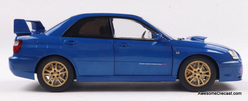 2003 Subaru Impreza WRX STi, Sonic Blue 1:18 Diecast Model Car by Solido