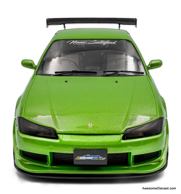 ミニカー Nissan Silvia S15 Spec R Aero 1/18Green 1999 Nissan Silvia S15 Spec-R Aero Solido Works, Metallic Green 1