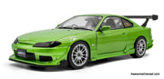 1999 Nissan Silvia S15 Spec-R Aero Solido Works, Metallic Green 1:18 Diecast Model Car by Solido