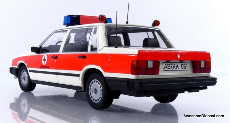 1986 Volvo 740 GL DRK Aschaffenburg Ambulance (Germany) 1:18 Diecast Model Car by Minichamps